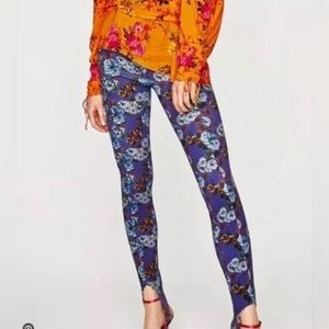 Zara Woman Studio flower pants size L